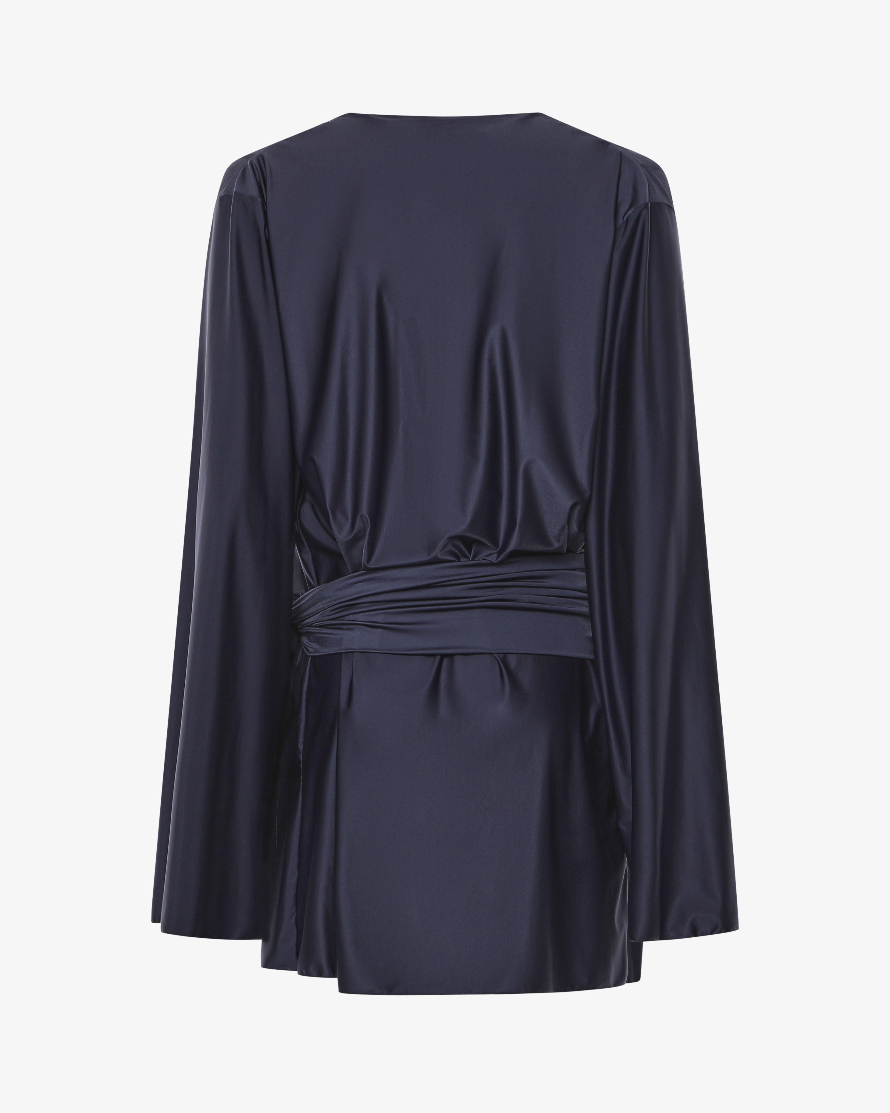 Teti vestito fuori acqua blu
