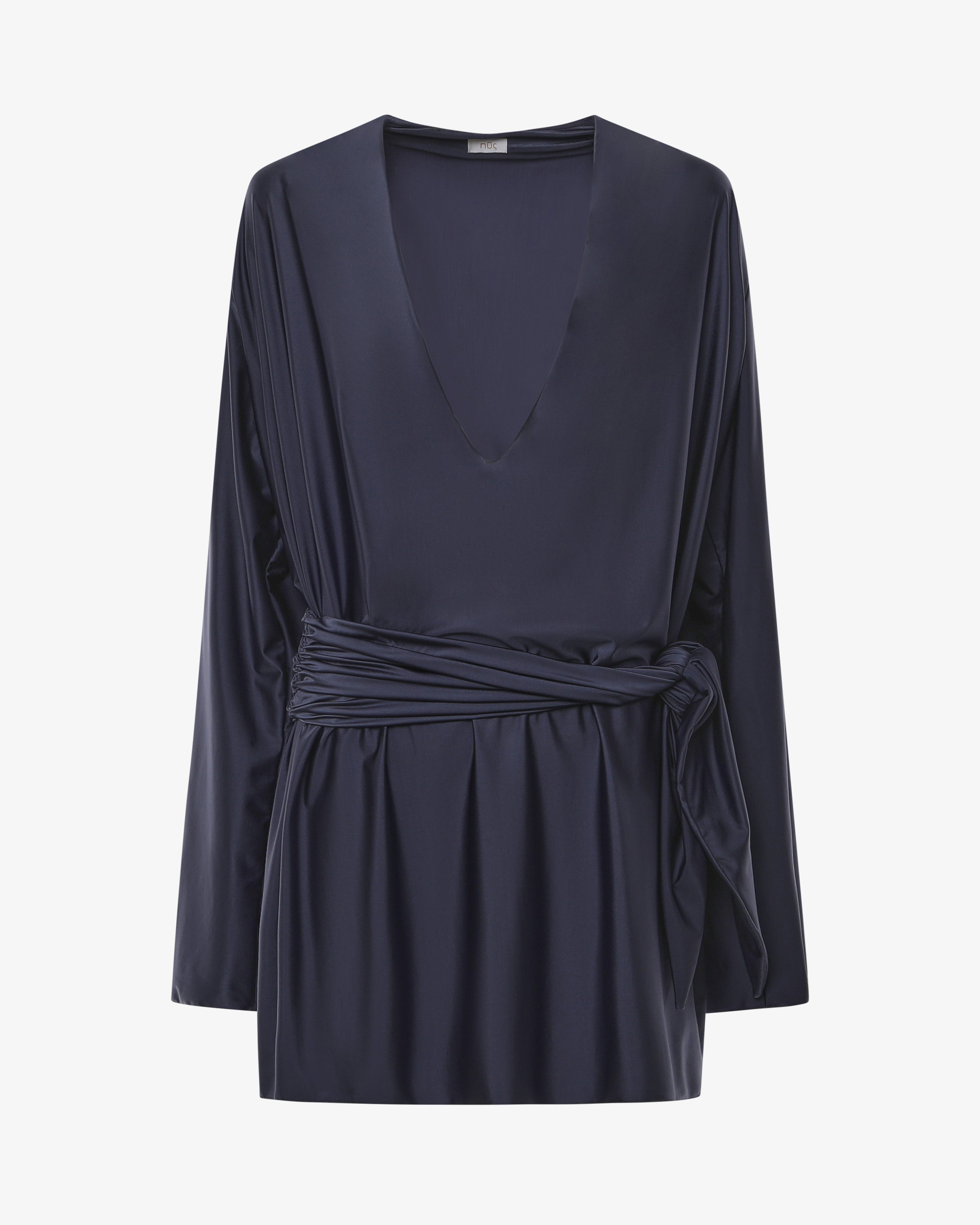 Teti vestito fuori acqua blu