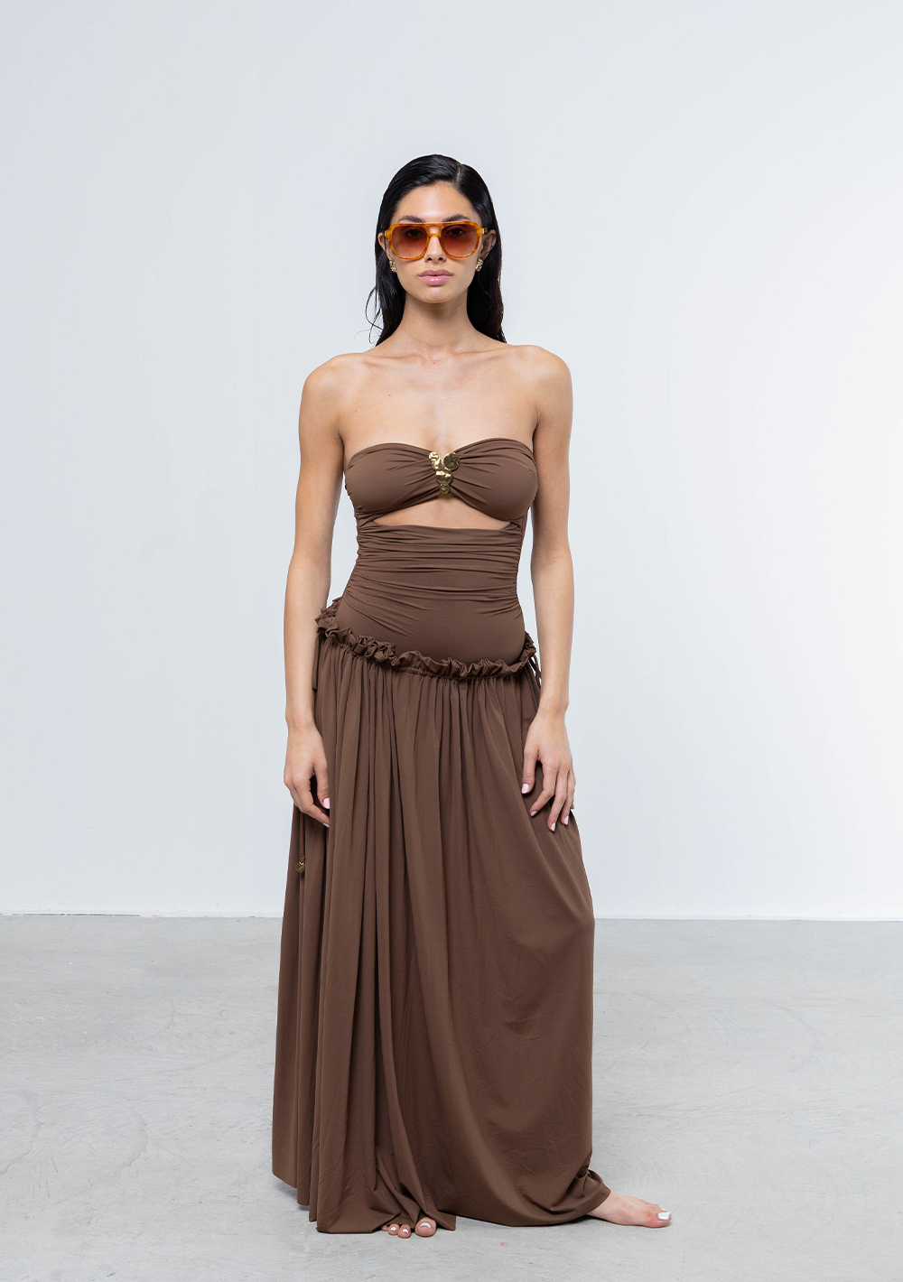 Alma Brown Sarong Skirt
