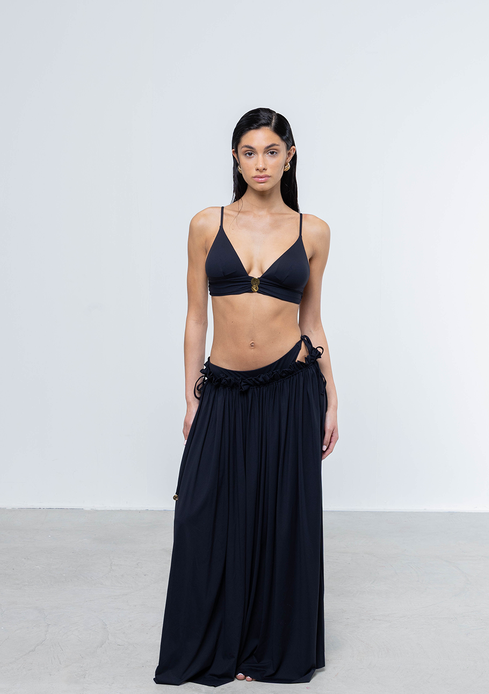 Alma Black Sarong Skirt
