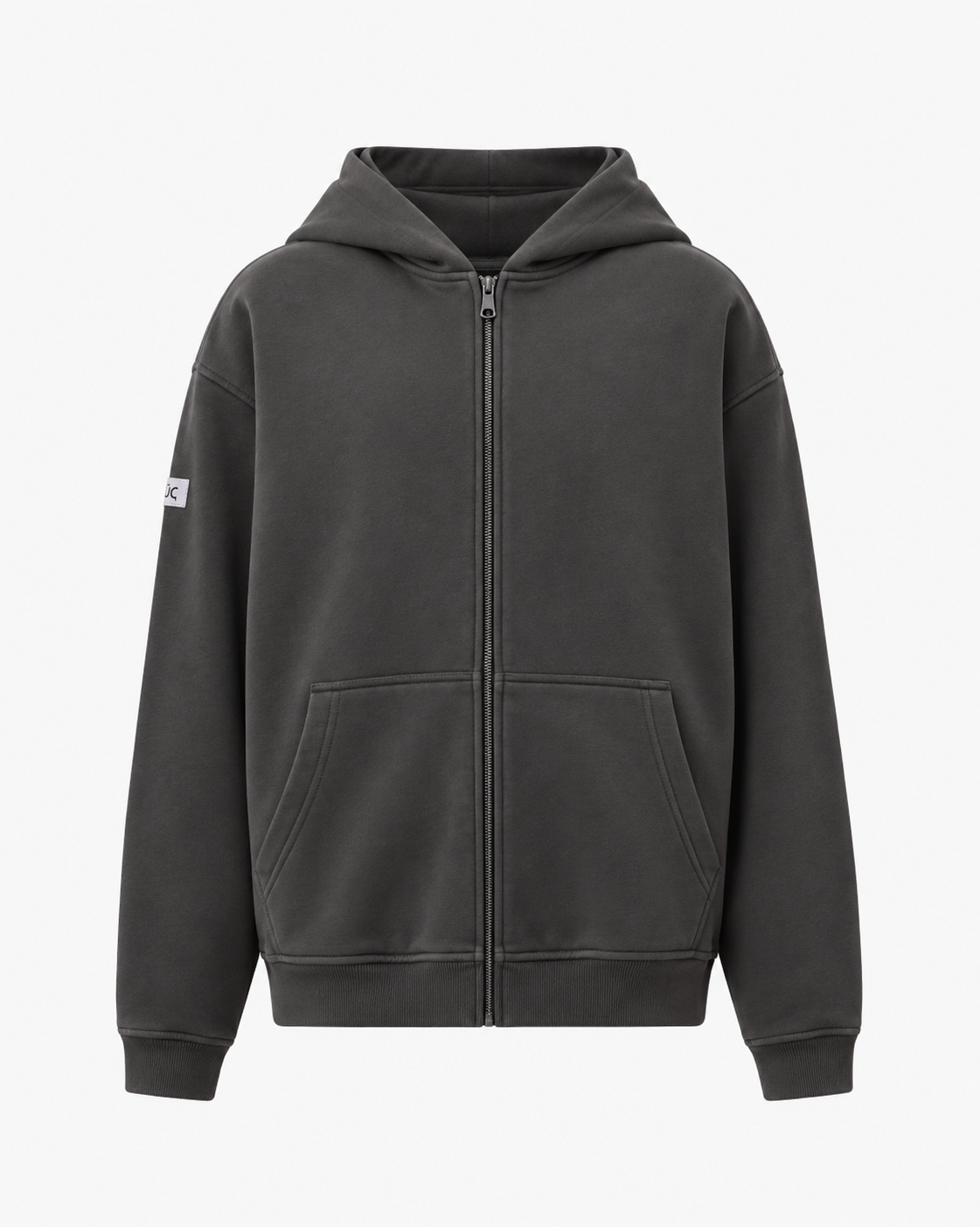 Felpa zip 014 grigia